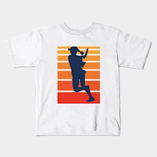 Vintage Tennis Silhouette Kids T-Shirt